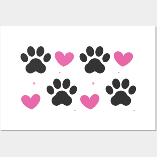 Cat Paws Valentine Cups Posters and Art